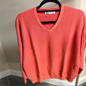 Coral V-Neck Sweater